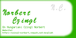 norbert czingl business card